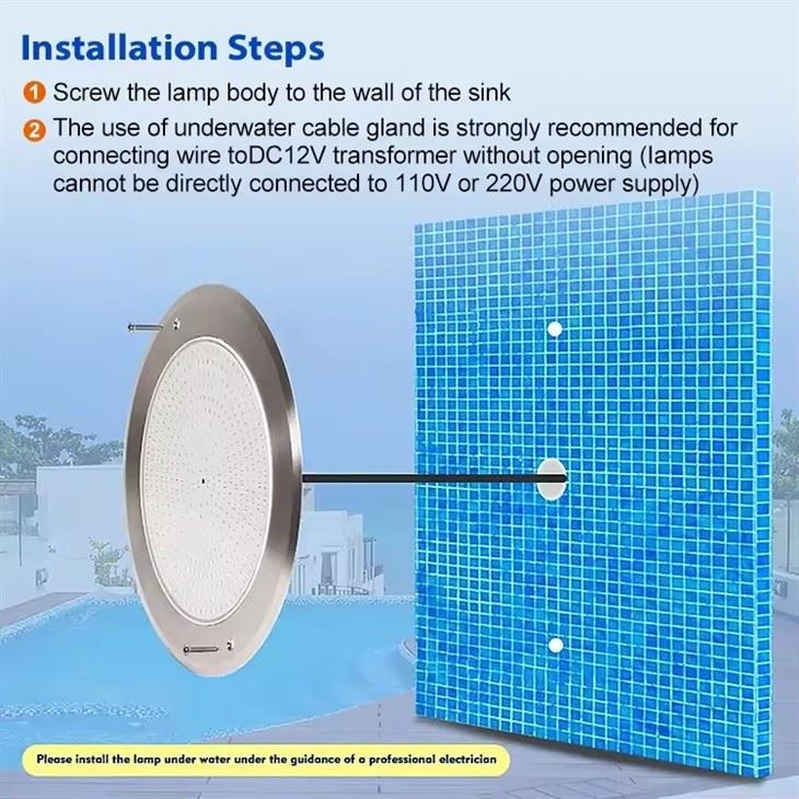IP68 Waterproof LED Pool Light | Underwater Swimming Pool Light | Safe factory